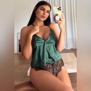 NWOT Sleepover Tonight Lace Pj Set